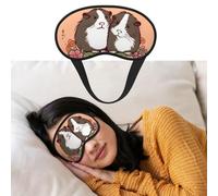 Eye Mask for Sleeping Breathable Light Blocking Sleep Mask Two Guinea Pigs Hanging Out Night Blindfold Soft Comfortable Night Eye Sleep Shade Cover for Men Women Eye Cover for Home Nap
