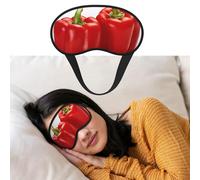 Eye Mask for Sleeping Breathable Light Blocking Sleep Mask Two Red Bell Peppers Night Blindfold Soft Comfortable Night Eye Sleep Shade Cover for Men Women Eye Cover for Home Nap