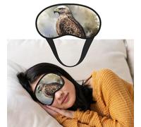 Eye Mask for Sleeping Breathable Light Blocking Sleep Mask Watercolor of Hawk Sitting in The Tree Night Blindfold Soft Comfortable Night Eye Sleep Shade Cover for Men Women Eye Cover for Home Nap