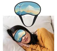 Eye Mask for Sleeping Breathable Light Blocking Sleep Mask Windmill Flat Illustration Night Blindfold Soft Comfortable Night Eye Sleep Shade Cover for Men Women Eye Cover for Home Nap