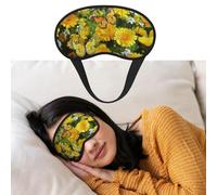 Eye Mask for Sleeping Breathable Light Blocking Sleep Mask Yellow Butterfly and Yellow Daisies Night Blindfold Soft Comfortable Night Eye Sleep Shade Cover for Men Women Eye Cover for Home Nap