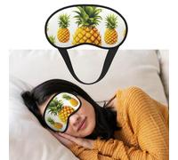 Eye Mask for Sleeping Breathable Light Blocking Sleep Mask Yellow Pineapple Night Blindfold Soft Comfortable Night Eye Sleep Shade Cover for Men Women Eye Cover for Home Nap