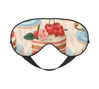 Eye Mask for Sleeping, Cranberry Cake Print Sleep Mask with Adjustable Strap