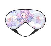 Eye Mask for Sleeping, Cute Cartoon Mermaid Sleep Mask with Adjustable Strap