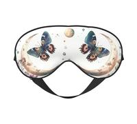 Eye Mask for Sleeping, Elegant Crescent Butterfly Flower Sleep Mask with Adjustable Strap