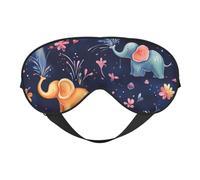 Eye Mask for Sleeping, Graffiti Spray Elephant Sleep Mask with Adjustable Strap