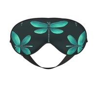 Eye Mask for Sleeping, Green Dragonfly Sleep Mask with Adjustable Strap