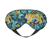 Eye Mask for Sleeping, Jungle Tiger Art Painting Sleep Mask with Adjustable Strap