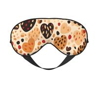 Eye Mask for Sleeping, Leopard Pattern Love Heart Sleep Mask with Adjustable Strap