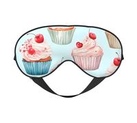Eye Mask for Sleeping, Paper Cup Cake Sleep Mask with Adjustable Strap