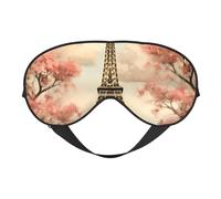Eye Mask for Sleeping, Retro Eiffel Tower Paris Flower Sleep Mask with Adjustable Strap