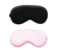 Eye Mask for Sleeping Silk Masks - 2 Pack Sleep Masks for Travel Shift Work Adjustable Strap YZ0257