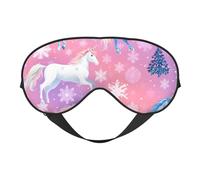 Eye Mask for Sleeping, Snow Colore Heavenly Horse Sleep Mask with Adjustable Strap