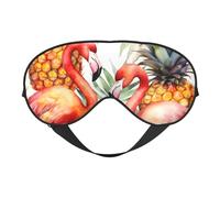Eye Mask for Sleeping, Tropic Pineapple Flamingo Sleep Mask with Adjustable Strap