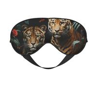 Eye Mask for Sleeping, Tropical Jungle Tiger Sleep Mask with Adjustable Strap