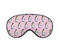 Eye Mask Lightweight and Comfortable Sleep Mask with Adjustable Strap for Sleeping Travel Work, Sleeping Eye Mask Eye Cover Geometric Diamond Penguin Pink Pattern Eye Cover