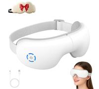 Eye Mask Massager, Smart Eye Massager with Heat, Eyes Massagers, 38°c-42°c Constant Temperature Hot Compress, 180° Foldable with USB Charging and Music Playback Function (1PC)