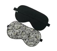 Eye Mask Pure Silk Sleep Eye Mask Floral Pattern Silk Eyeshade Soft Blindfold Travel Relax Aid Adjustable Multicolor(NO.10)