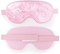Eye Mask - Reusable, Microwavable & Freezable Eye Compress Gel Mask with Adjustable Strap for Puffy & Tired Eyes by Grace & Stella
