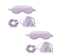 Eye Mask Set - Adult Game Hand Strap Set, Purple Soft and Odorless Silky, Suitable for Women and Boys, Prevent Insomnia, Block White Light (6PCS)