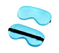 Eye Mask Silk Sleep Eye Mask Padded Shade Cover Patch Sleeping Eyemask Blindfolds Travel Relax Rest Women Men(Sky Blue)