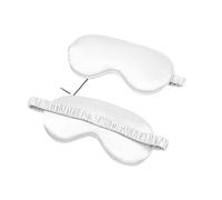 Eye Mask Sleeping Sleep Mask Eye Mask for Sleeping Pure Silk Blackout Comfortable Soft Night Blindfold for Women Men Eye Shades for Travel Naps(White)