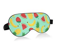 Eye Mask, Soft Comfortable Sleep Mask Fruit Print Lightweight Blackout with Adjustable Velcro Strap, Travel Sleep Yoga Nap Blocks Light for Women Men