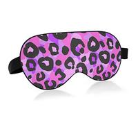 Eye Mask, Soft Comfortable Sleep Mask, Lightweight Purple Leopard Print Blackout Eye Cover Travel Sleep Yoga Nap Blocks Light for Women Men