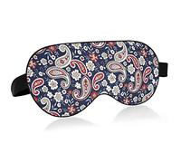 Eye Mask, Soft Comfortable Sleep Mask Paisley Retro Flower Lightweight Blackout with Adjustable Velcro Strap, Travel Sleep Yoga Nap Blocks Light for Women Men