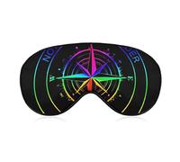 Eye Mask Super Smooth Soft Sleep Mask with Adjustable Strap for Sleeping Travel Work, Sleeping Eye Mask Magic Ancient Viking Gold Vegvisir Navigation Compass Art Eye Cover Eyeshade
