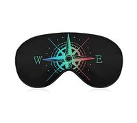 Eye Mask Super Smooth Soft Sleep Mask with Elastic Strap for Night Sleeping Trip Dry Eye, Lunch Break Traveling Sleeping Eye Mask Cover Magic Ancient Viking Gold Vegvisir Navigation Compass Eye Cover