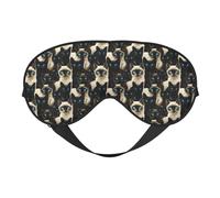 Eye Masks for Sleep Double-Sided, Black and White Cat Print Sleep Masks for Women and Men, Blackout Eye Covers for Travel/Sleeping