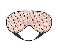 Eye Masks for Sleep Double-Sided, Black Cat Paw Print Sleep Masks for Women and Men, Blackout Eye Covers for Travel/Sleeping