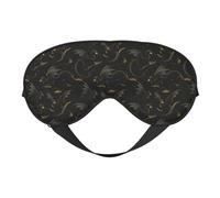 Eye Masks for Sleep Double-Sided, Black Gold Dragon Cool A Print Sleep Masks for Women and Men, Blackout Eye Covers for Travel/Sleeping