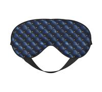 Eye Masks for Sleep Double-Sided, Blue Leather Pattern Print Sleep Masks for Women and Men, Blackout Eye Covers for Travel/Sleeping