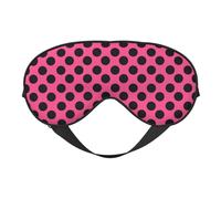 Eye Masks for Sleep Double-Sided, Bold Pink Dot Print Sleep Masks for Women and Men, Blackout Eye Covers for Travel/Sleeping