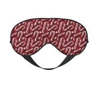 Eye Masks for Sleep Double-Sided, Candy Cane Pattern Print Sleep Masks for Women and Men, Blackout Eye Covers for Travel/Sleeping