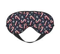 Eye Masks for Sleep Double-Sided, Candy Cane Snowflakes Print Sleep Masks for Women and Men, Blackout Eye Covers for Travel/Sleeping