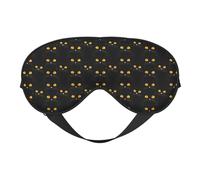 Eye Masks for Sleep Double-Sided, Cat Black Cute Print Sleep Masks for Women and Men, Blackout Eye Covers for Travel/Sleeping