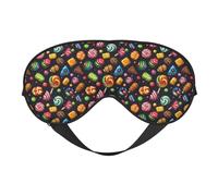Eye Masks for Sleep Double-Sided, Colorful Candy Print Sleep Masks for Women and Men, Blackout Eye Covers for Travel/Sleeping