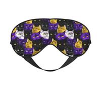 Eye Masks for Sleep Double-Sided, Colorful Cat Print Sleep Masks for Women and Men, Blackout Eye Covers for Travel/Sleeping