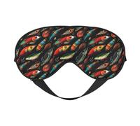 Eye Masks for Sleep Double-Sided, Colorful Fish Hook 1 Print Sleep Masks for Women and Men, Blackout Eye Covers for Travel/Sleeping