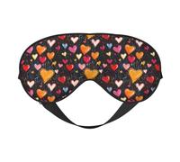 Eye Masks for Sleep Double-Sided, Colorful Hearts Print Sleep Masks for Women and Men, Blackout Eye Covers for Travel/Sleeping