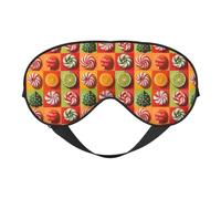 Eye Masks for Sleep Double-Sided, Colorful Holiday Candy Print Sleep Masks for Women and Men, Blackout Eye Covers for Travel/Sleeping