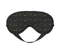 Eye Masks for Sleep Double-Sided, Cool Black Cat Print Sleep Masks for Women and Men, Blackout Eye Covers for Travel/Sleeping