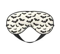 Eye Masks for Sleep Double-Sided, Cute Bat Black Print Sleep Masks for Women and Men, Blackout Eye Covers for Travel/Sleeping