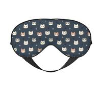 Eye Masks for Sleep Double-Sided, Cute Cat Paw Print Sleep Masks for Women and Men, Blackout Eye Covers for Travel/Sleeping