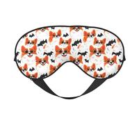 Eye Masks for Sleep Double-Sided, Cute Dog Bat Print Sleep Masks for Women and Men, Blackout Eye Covers for Travel/Sleeping