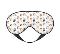 Eye Masks for Sleep Double-Sided, Cute Owls Print Sleep Masks for Women and Men, Blackout Eye Covers for Travel/Sleeping