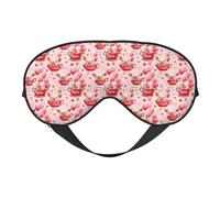 Eye Masks for Sleep Double-Sided, Cute Pink Piggy Print Sleep Masks for Women and Men, Blackout Eye Covers for Travel/Sleeping